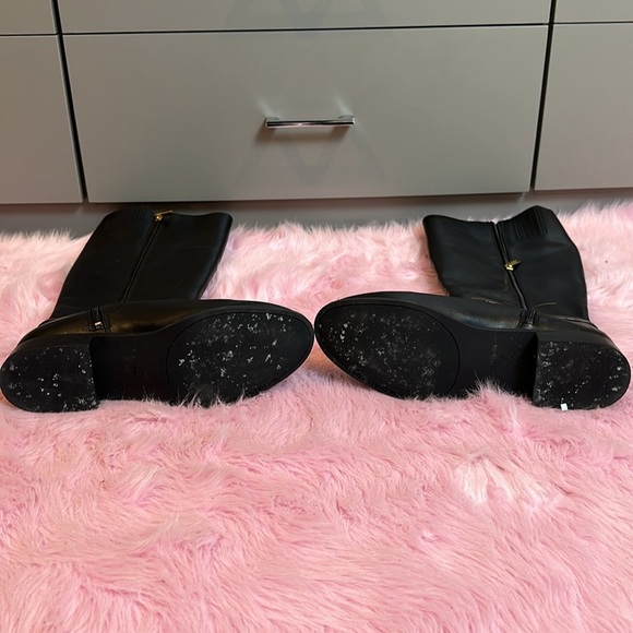 Michael Kors black leather heeled boots size 10 - Picture 5 of 8